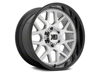 XD Grenade 2 Brushed Milled with Gloss Black Lip 6-Lug Wheel; 20x10; -18mm Offset (22-24 Tundra)