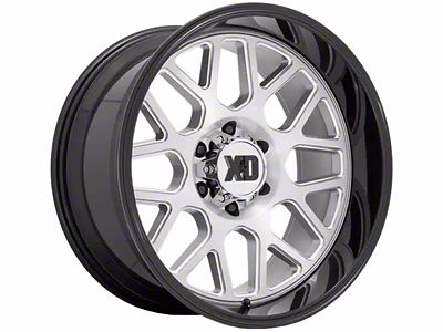 XD Grenade 2 Brushed Milled with Gloss Black Lip 6-Lug Wheel; 20x9; 0mm Offset (22-24 Tundra)