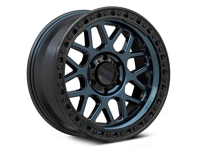 KMC GRS Midnight Blue with Gloss Black Lip 6-Lug Wheel; 20x9; 0mm Offset (07-14 Tahoe)