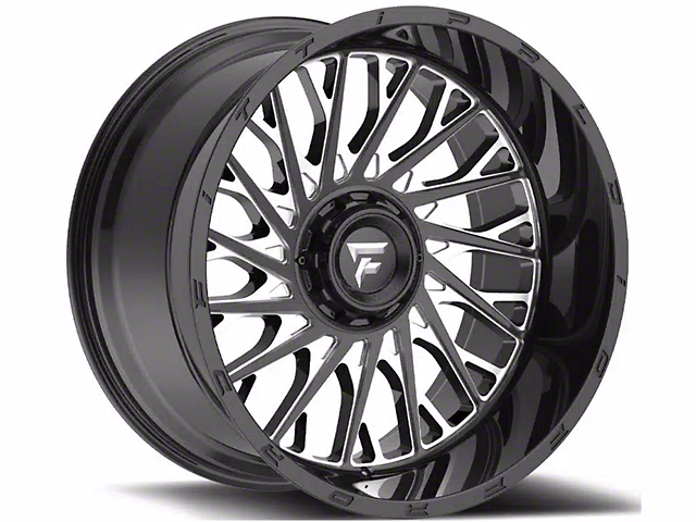 Fittipaldi Offroad FTC08BM Gloss Black with Milled Accents 6-Lug Wheel; 20x12; -44mm Offset (17-23 Titan)