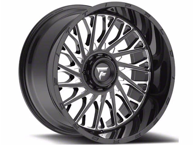 Fittipaldi Offroad FTC08BM Gloss Black with Milled Accents 6-Lug Wheel; 20x12; -44mm Offset (17-24 Titan)
