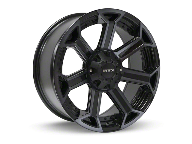 RTX Offroad Wheels Peak Black Machined Gray 6-Lug Wheel; 20x10; -18mm Offset (22-23 Tundra)