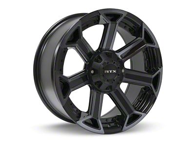 RTX Offroad Wheels Peak Black Machined Gray 6-Lug Wheel; 20x10; -18mm Offset (22-24 Tundra)