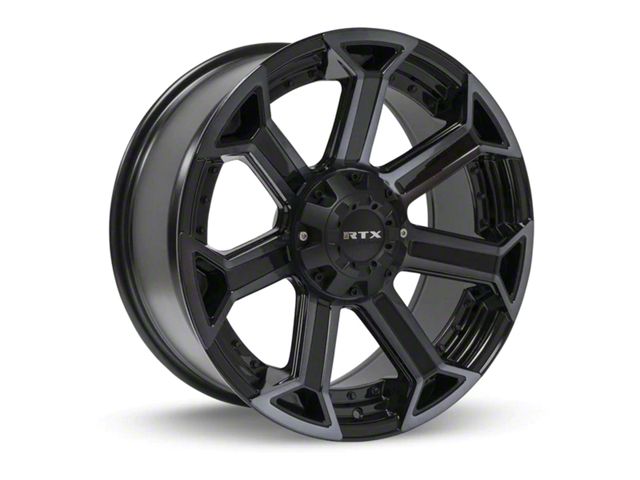 RTX Offroad Wheels Peak Black Machined Gray 6-Lug Wheel; 20x10; -18mm Offset (17-24 Titan)