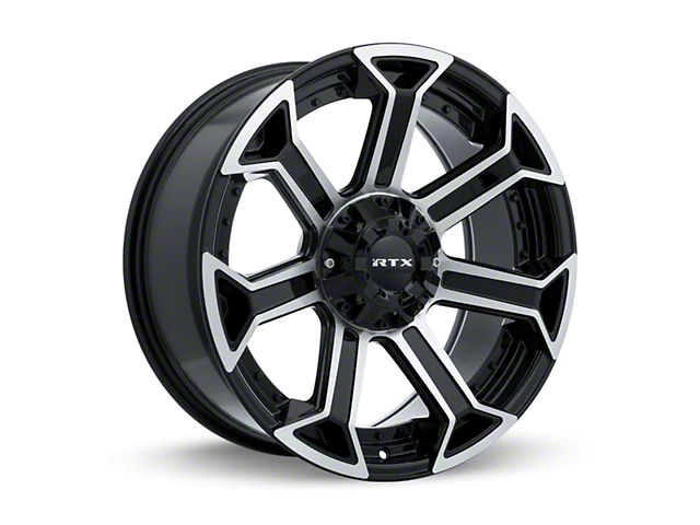 RTX Offroad Wheels Peak Gloss Black Machined 6-Lug Wheel; 18x9; 0mm Offset (22-23 Tundra)