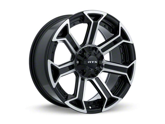 RTX Offroad Wheels Peak Gloss Black Machined 6-Lug Wheel; 18x9; 0mm Offset (21-24 Bronco, Excluding Raptor)