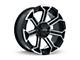RTX Offroad Wheels Peak Gloss Black Machined 6-Lug Wheel; 20x9; 0mm Offset (21-24 Bronco, Excluding Raptor)
