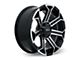 RTX Offroad Wheels Peak Gloss Black Machined 6-Lug Wheel; 20x9; 0mm Offset (21-24 Bronco, Excluding Raptor)