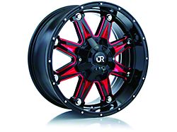 RTX Offroad Wheels Spine Black with Milled Red Spokes 6-Lug Wheel; 18x9; 10mm Offset (22-24 Tundra)