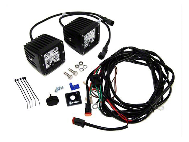 KC HiLiTES 3-Inch C-Series C3 LED 2-Light System; 12W Flood Beam (Universal; Some Adaptation May Be Required)