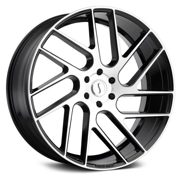 Status Juggernaut Gloss Black with Machined 6-Lug Wheel; 24x9.5; 25mm Offset (22-23 Tundra)