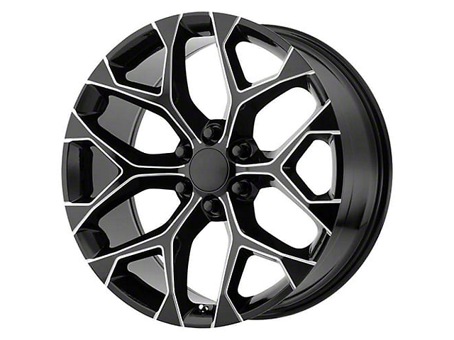 Performance Replicas PR176 Gloss Black Machined 6-Lug Wheel; 22x9; 24mm Offset (15-20 Tahoe)