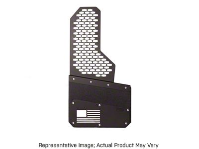 8-Inch Merica Mud Flaps with Rekmesh; Front or Rear; Blue (Universal; Some Adaptation May Be Required)