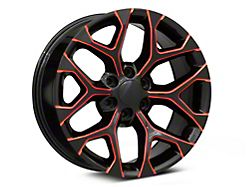Performance Replicas PR176 Gloss Black Red Milled 6-Lug Wheel; 20x9; 24mm Offset (19-23 Sierra 1500)