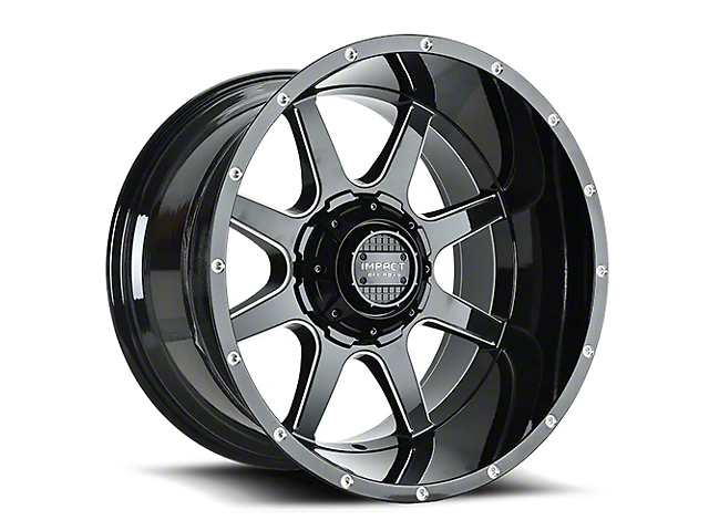 Impact Wheels 804 Gloss Black Milled 6-Lug Wheel; 20x10; -12mm Offset (22-23 Tundra)