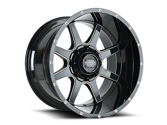 Impact Wheels 804 Gloss Black Milled 6-Lug Wheel; 20x10; -12mm Offset (22-24 Tundra)