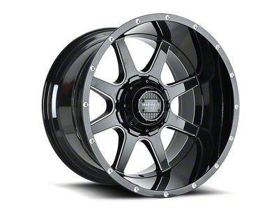 Impact Wheels 804 Gloss Black Milled 5-Lug Wheel; 20x10; -12mm Offset (05-15 Tacoma)