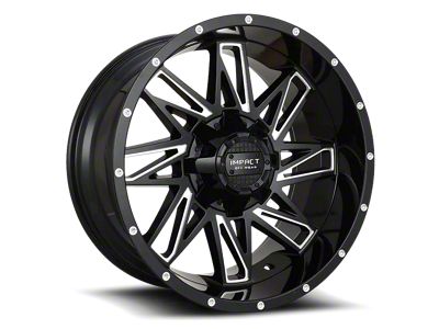 Impact Wheels 814 Gloss Black Milled 6-Lug Wheel; 18x9; 0mm Offset (03-09 4Runner)