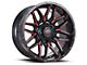Impact Wheels 819 Gloss Black and Red Milled 6-Lug Wheel; 18x9; -12mm Offset (22-24 Tundra)