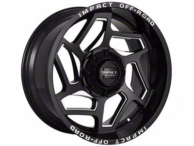 Impact Wheels 826 Gloss Black Milled 6-Lug Wheel; 20x10; -12mm Offset (2024 Tacoma)