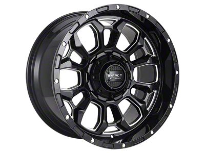 Impact Wheels 901 Gloss Black Milled 6-Lug Wheel; 20x10; -12mm Offset (17-24 Titan)