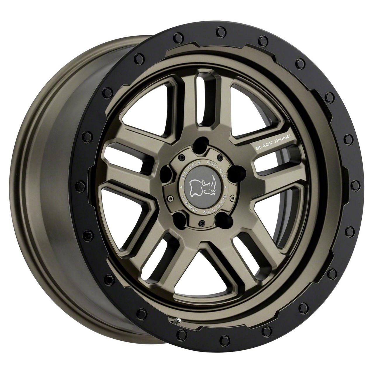 Black Rhino Barstow Matte Bronze with Matte Black Ring 6-Lug Wheel; 18x9.5; 12mm Offset (04-15 Titan)