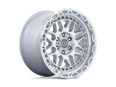 Black Rhino Holcomb Gloss Silver with Mirror Cut Face 6-Lug Wheel; 17x9.5; 12mm Offset (21-24 Bronco, Excluding Raptor)