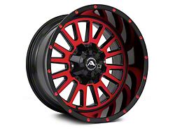 American Off-Road Wheels A105 Gloss Black Machined with Red Tint 6-Lug Wheel; 20x10; -24mm Offset (22-23 Tundra)