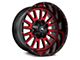 American Off-Road Wheels A105 Gloss Black Machined with Red Tint 6-Lug Wheel; 20x10; -24mm Offset (22-24 Tundra)