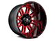 American Off-Road Wheels A106 Gloss Black Machined with Red Tint 6-Lug Wheel; 20x10; -24mm Offset (22-24 Tundra)