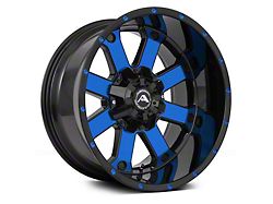 American Off-Road Wheels A108 Gloss Black Machined with Blue Tint 6-Lug Wheel; 20x10; -24mm Offset (22-23 Tundra)