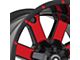 American Off-Road Wheels A108 Gloss Black Machined with Red Tint 6-Lug Wheel; 20x10; -24mm Offset (22-24 Tundra)