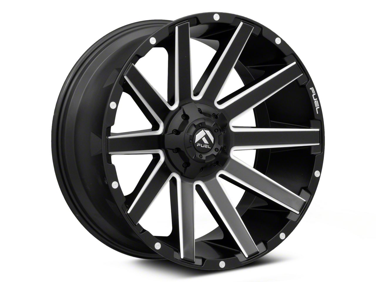 Fuel Wheels Contra Matte Black Milled 6-Lug Wheel; 20x9; 20mm Offset (16-23 Titan XD)