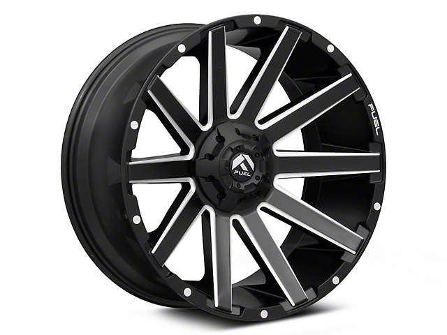 Fuel Wheels Contra Matte Black Milled 6-Lug Wheel; 22x10; -19mm Offset (22-23 Tundra)