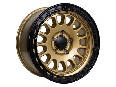 Tremor Wheels 104 Aftershock Gloss Gold with Gloss Black Lip 6-Lug Wheel; 20x9; 0mm Offset (21-24 Bronco, Excluding Raptor)