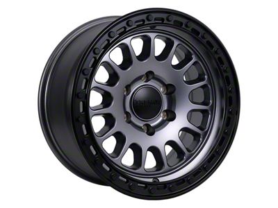 Tremor Wheels 104 Aftershock Graphite Grey with Black Lip 6-Lug Wheel; 17x8.5; 0mm Offset (21-24 Bronco, Excluding Raptor)