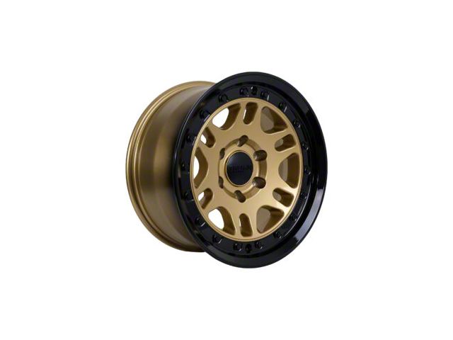Tremor Wheels 105 Shaker Gloss Gold with Gloss Black Lip 6-Lug Wheel; 17x8.5; 0mm Offset (03-09 4Runner)