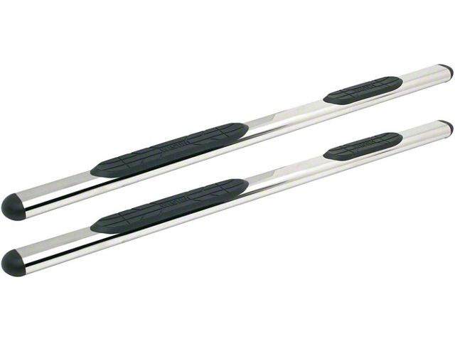 Premier 4 Oval Nerf Side Step Bars without Mounting Kit; Stainless Steel (04-15 Titan King Cab)