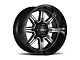 Ultra Wheels Menace Gloss Black with Diamond Cut Accents 6-Lug Wheel; 17x9; 18mm Offset (21-24 Bronco, Excluding Raptor)