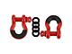 Borne Off-Road 3/4-Inch D-Ring Shackle Set; Red