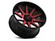 ION Wheels TYPE 143 Gloss Black with Red Machined 6-Lug Wheel; 18x9; 0mm Offset (17-24 Titan)