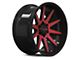 ION Wheels TYPE 143 Gloss Black with Red Machined 6-Lug Wheel; 18x9; 18mm Offset (17-24 Titan)