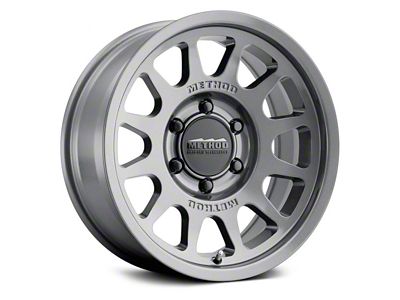 Method Race Wheels MR703 Bead Grip Gloss Titanium 6-Lug Wheel; 17x8.5; 0mm Offset (05-15 Tacoma)