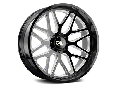 Cali Off-Road Invader Gloss Black Milled 6-Lug Wheel; 22x12; -51mm Offset (2024 Tacoma)
