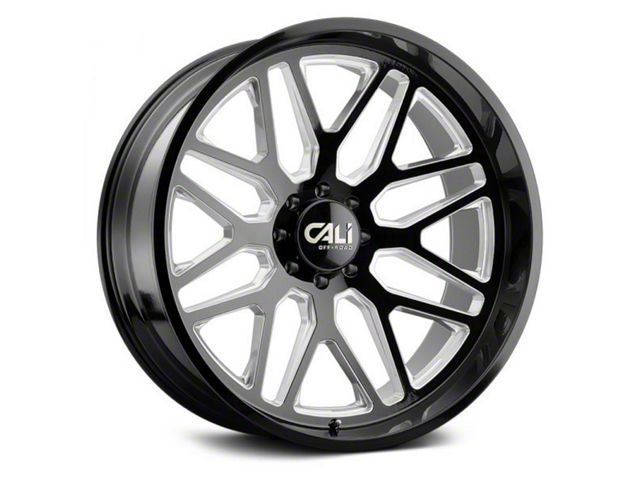 Cali Off-Road Invader Gloss Black Milled 6-Lug Wheel; 22x12; -51mm Offset (03-09 4Runner)
