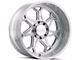Cali Off-Road Sevenfold Brushed Clear Gloss 6-Lug Wheel; 22x12; -51mm Offset (21-24 Bronco, Excluding Raptor)