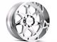 Cali Off-Road Sevenfold Polished Milled 6-Lug Wheel; 22x12; -51mm Offset (10-24 4Runner)