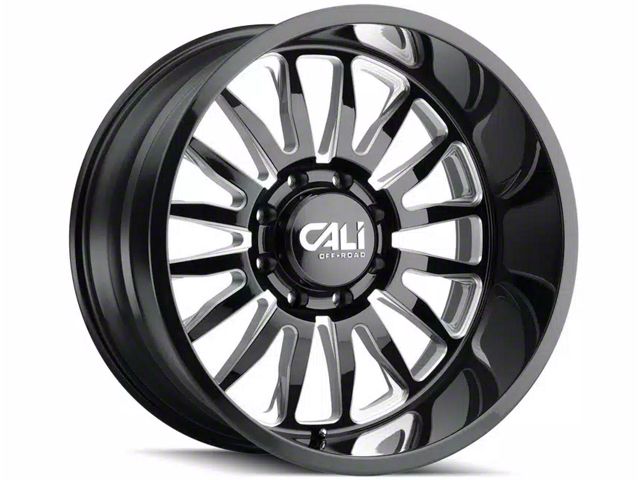 Cali Off-Road Summit Gloss Black Milled 6-Lug Wheel; 22x10; 0mm Offset (03-09 4Runner)