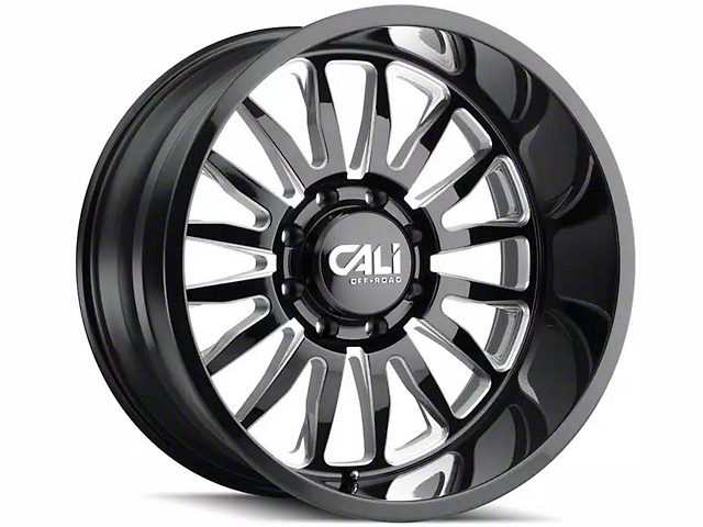 Cali Off-Road Summit Gloss Black Milled 6-Lug Wheel; 22x12; -51mm Offset (04-15 Titan)