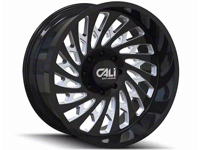 Cali Off-Road Switchback Gloss Black Milled 6-Lug Wheel; 22x12; -51mm Offset (03-09 4Runner)